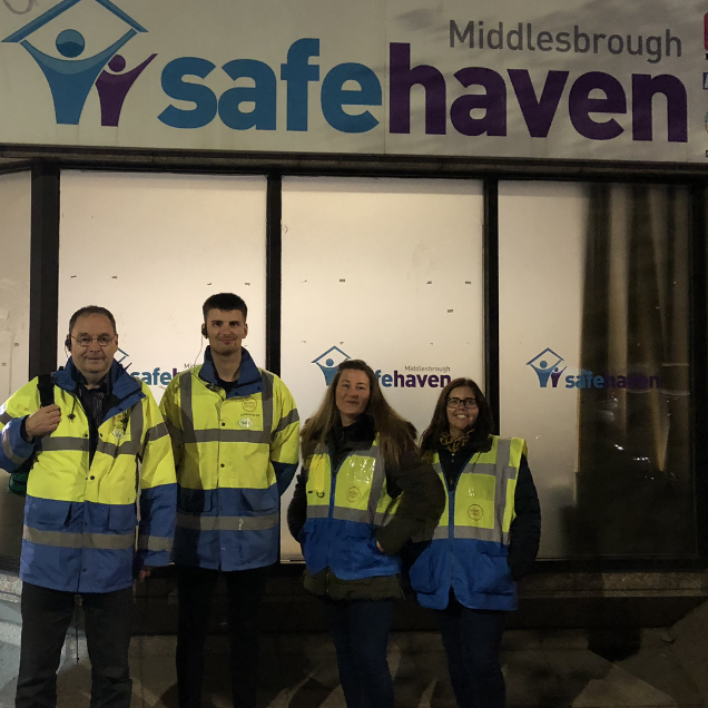 Boro Angels outside the Safe Haven
